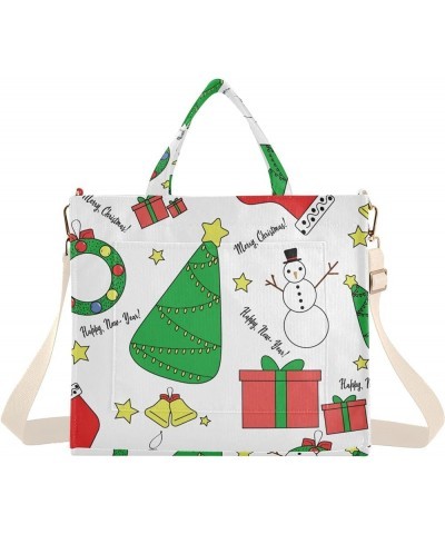 Colorful Christmas Version Women's Tote Handbags Top Handle Satchel Shoulder Bag Crossbody Bag for Office Travel M $13.86 Totes