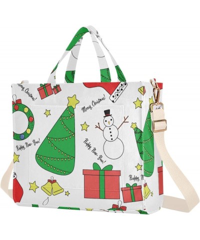 Colorful Christmas Version Women's Tote Handbags Top Handle Satchel Shoulder Bag Crossbody Bag for Office Travel M $13.86 Totes