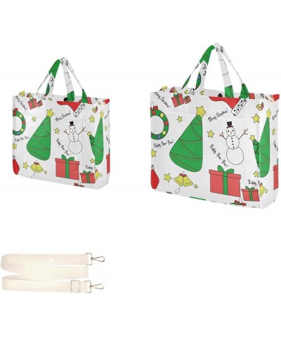 Colorful Christmas Version Women's Tote Handbags Top Handle Satchel Shoulder Bag Crossbody Bag for Office Travel M $13.86 Totes