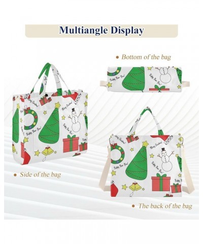 Colorful Christmas Version Women's Tote Handbags Top Handle Satchel Shoulder Bag Crossbody Bag for Office Travel M $13.86 Totes