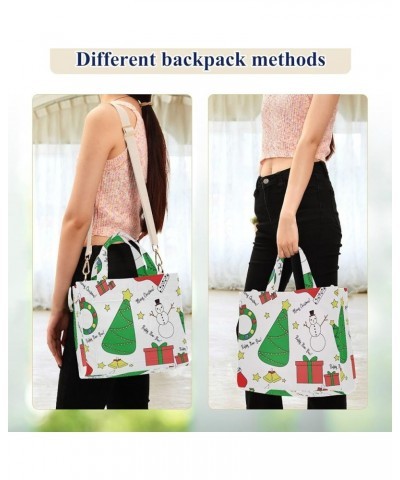 Colorful Christmas Version Women's Tote Handbags Top Handle Satchel Shoulder Bag Crossbody Bag for Office Travel M $13.86 Totes