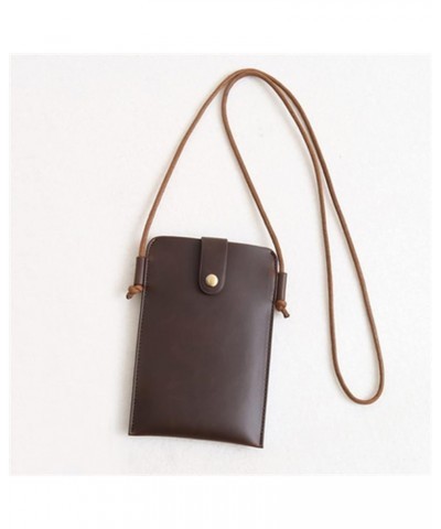 Phone Bag for Women Women's Vintage Simple Versatile Personalized Vertical One Shoulder Crossbody Mobile Phone Bag Brown $21....