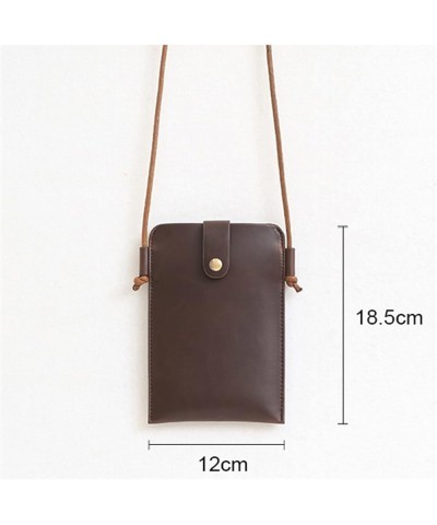 Phone Bag for Women Women's Vintage Simple Versatile Personalized Vertical One Shoulder Crossbody Mobile Phone Bag Brown $21....