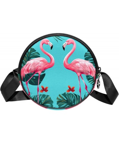 Crossbody Bags for Women,Crossbody Bag Men,Small Sling Bag,Flamingo Leaves Tropical Hawaiian Style,Crossbody Purse $8.78 Cros...