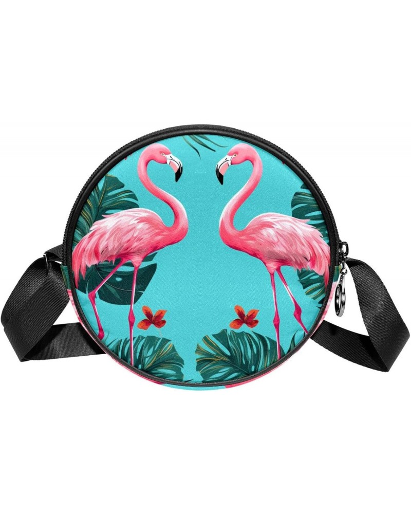 Crossbody Bags for Women,Crossbody Bag Men,Small Sling Bag,Flamingo Leaves Tropical Hawaiian Style,Crossbody Purse $8.78 Cros...