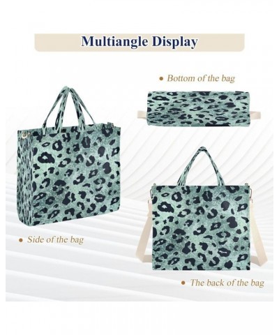 Corduroy Tote Bag for Women, Leopard Print Tote Bag Crossbody Hobo Handbag Shoulder Bag for Work Travel Leopard 642 $15.59 Totes