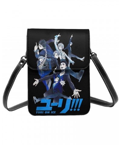 Anime Small Cell Phone Purse Yuri On Ice Fashion Womens Crossbody Cellphone Bag Mini Shoulder Bag 7.5x5.3 Inches $15.29 Cross...