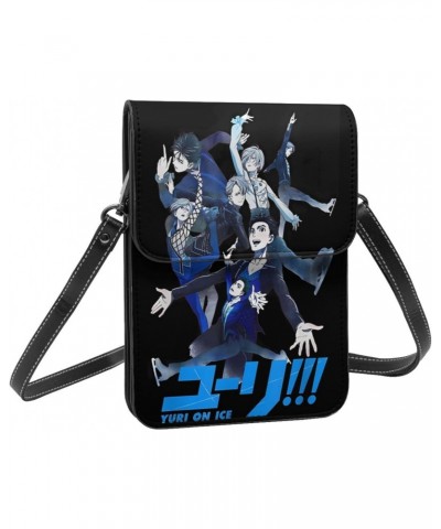 Anime Small Cell Phone Purse Yuri On Ice Fashion Womens Crossbody Cellphone Bag Mini Shoulder Bag 7.5x5.3 Inches $15.29 Cross...