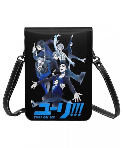 Anime Small Cell Phone Purse Yuri On Ice Fashion Womens Crossbody Cellphone Bag Mini Shoulder Bag 7.5x5.3 Inches $15.29 Cross...