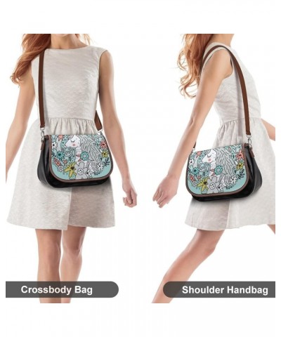 Printed Crossbody Bags Women City Leather Shoulder Bag Satchel Hobo Bags Trendy Traditional Chinese Painting Color5 $20.68 Ho...