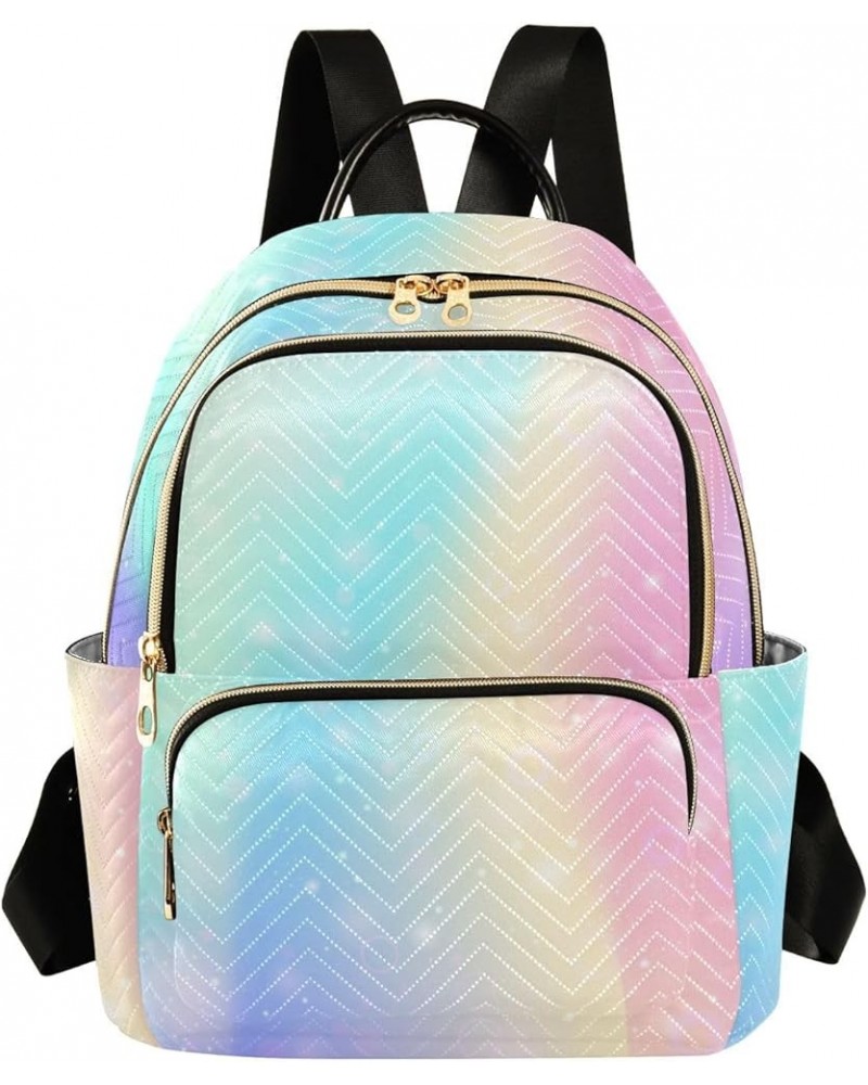 Backpack Purse for Women Fantasy Rainbow Universe, Mini Fashion Backpack Vivid Bling Lightweight Casual Daypack Shoulder Bag ...