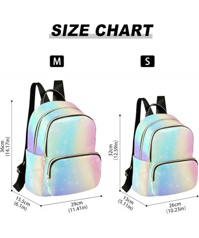 Backpack Purse for Women Fantasy Rainbow Universe, Mini Fashion Backpack Vivid Bling Lightweight Casual Daypack Shoulder Bag ...