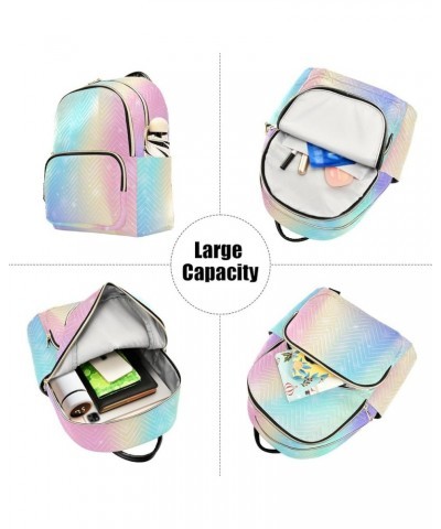 Backpack Purse for Women Fantasy Rainbow Universe, Mini Fashion Backpack Vivid Bling Lightweight Casual Daypack Shoulder Bag ...