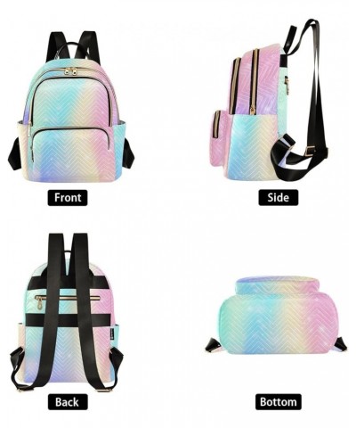 Backpack Purse for Women Fantasy Rainbow Universe, Mini Fashion Backpack Vivid Bling Lightweight Casual Daypack Shoulder Bag ...