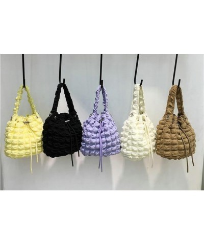 Hobo Bag for Women Shoulder Crossbody Bag Bubble Pleated Purse Small Bucket Totes Handbag Drawstring Satchels Purple $21.94 T...