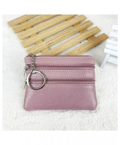 Coin Wallet Korean Money Bag Classic Simple Small Purse Wallets Multilayer Multifunctional Cute Leather Card Wallet(red) Red ...