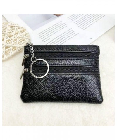 Coin Wallet Korean Money Bag Classic Simple Small Purse Wallets Multilayer Multifunctional Cute Leather Card Wallet(red) Red ...