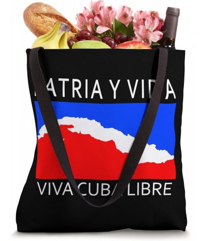 Patria Y Vida Flag Cuba Cuban Freedom Cuba Libre Tote Bag $10.79 Totes