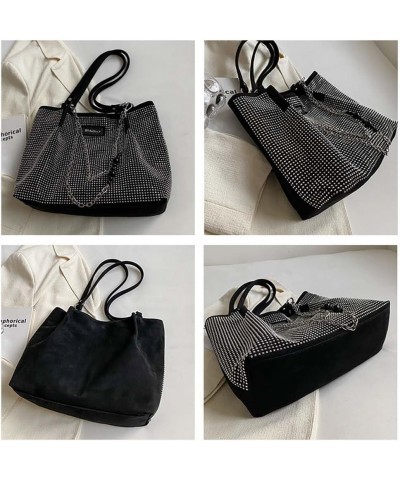 Bright Diamond Bag Women's Bag Single Shoulder Underarm Bag Simple Casual Crossbody Bag Silvery $18.10 Totes