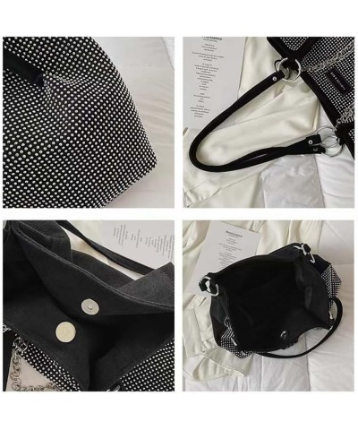 Bright Diamond Bag Women's Bag Single Shoulder Underarm Bag Simple Casual Crossbody Bag Silvery $18.10 Totes