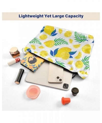 Lemons Leaves Fluffy Tote Bag Handbag Purse Shoulder Bag Crossbody Bags for Women Gifts Daily with Zipper $10.50 Totes