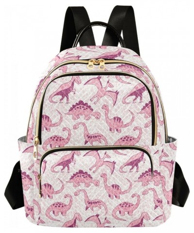 Backpack Purse for Women Pink Dinosaur Animals, Mini Fashion Backpack Lightweight Casual Daypack Shoulder Bag Travel Backpack...