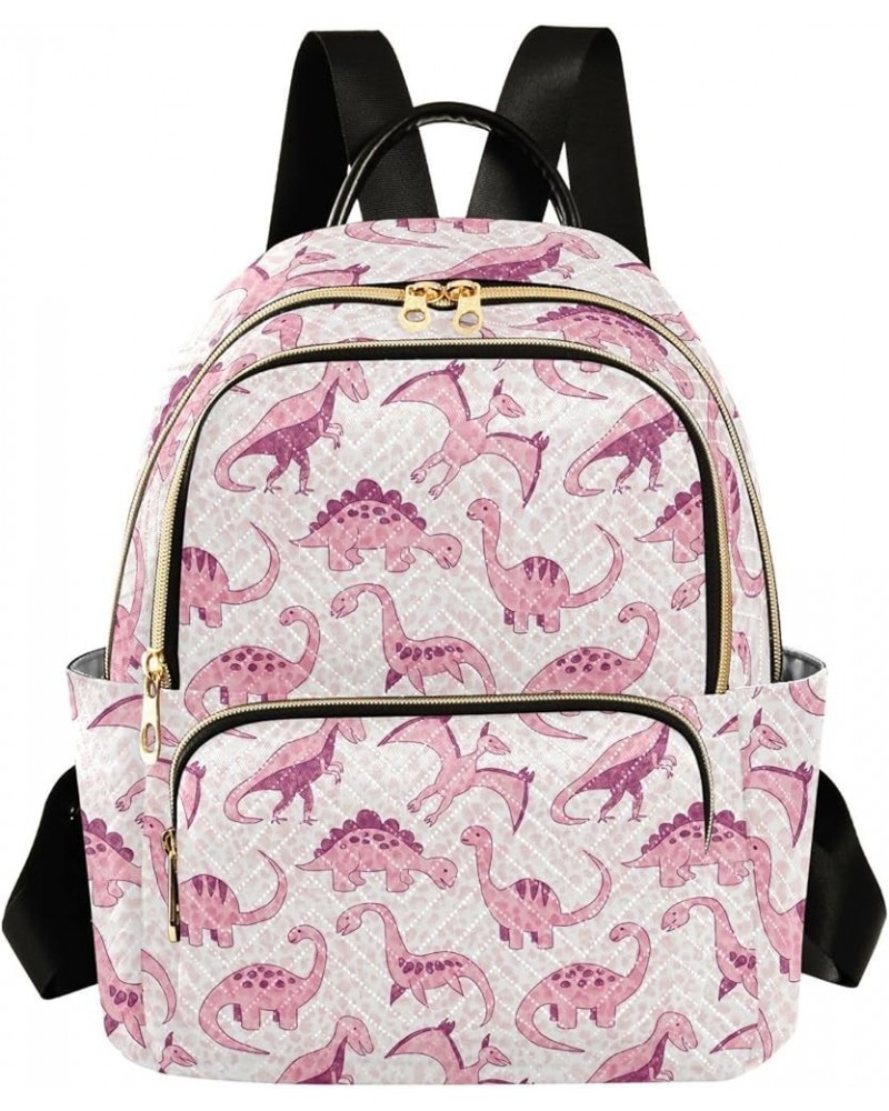 Backpack Purse for Women Pink Dinosaur Animals, Mini Fashion Backpack Lightweight Casual Daypack Shoulder Bag Travel Backpack...