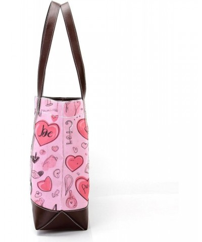 Valentine's Day Canvas Leather Mix Crossbody Bag - Stylish Hand-Held Purse with Adjustable Strap - 13.3x4.7x12.2 in Size $25....