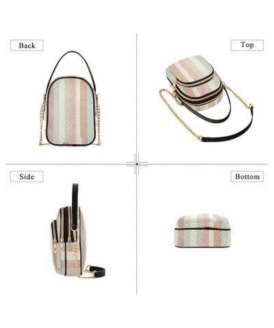 Women's Crossbody Bag, Blue Stripe Three Zipper Design Handbag Shoulder Bag Wallet Color154 $11.96 Crossbody Bags