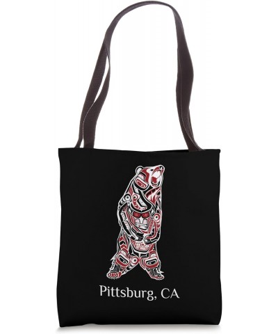 Pittsburg CA Native American Brown Grizzly Bear Tote Bag $11.34 Totes