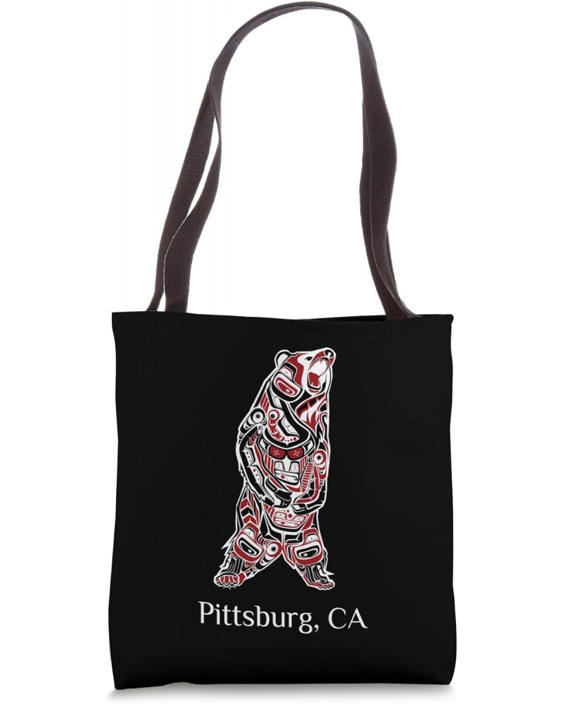 Pittsburg CA Native American Brown Grizzly Bear Tote Bag $11.34 Totes