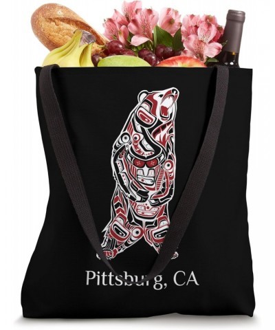 Pittsburg CA Native American Brown Grizzly Bear Tote Bag $11.34 Totes