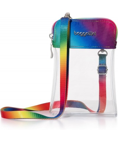 womens Stadium Clear Bryant Crossbody Clear Rainbow Pride $12.29 Crossbody Bags