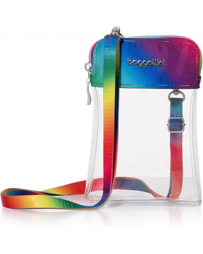 womens Stadium Clear Bryant Crossbody Clear Rainbow Pride $12.29 Crossbody Bags