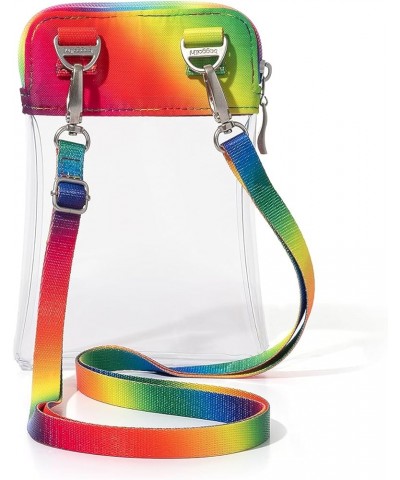 womens Stadium Clear Bryant Crossbody Clear Rainbow Pride $12.29 Crossbody Bags