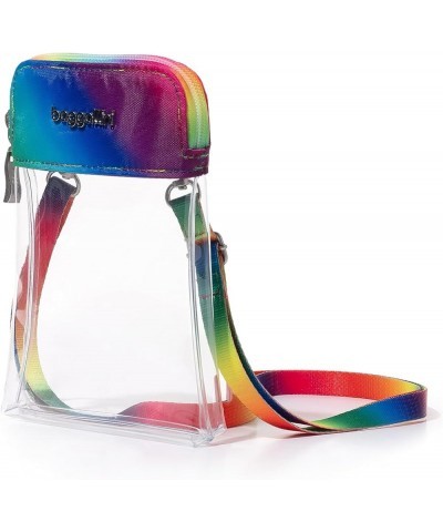 womens Stadium Clear Bryant Crossbody Clear Rainbow Pride $12.29 Crossbody Bags