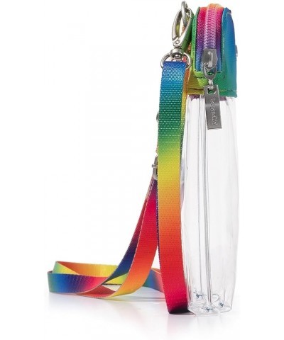 womens Stadium Clear Bryant Crossbody Clear Rainbow Pride $12.29 Crossbody Bags