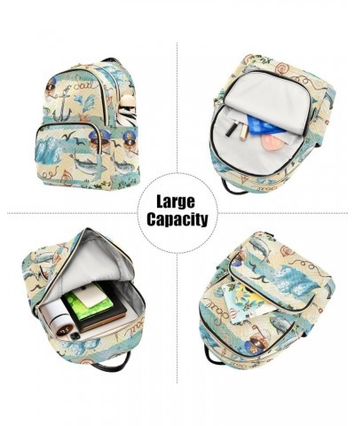 Nautical Backpack Purse for Women Small Mini Women's Fashion Backpack for Gifts Lady Women Holiday,S Medium $13.02 Backpacks