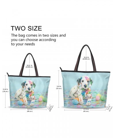 Womens Tote Bags A Funny Little Dalmatian Puppy Top Handle Satchel Work Handbags $13.44 Totes