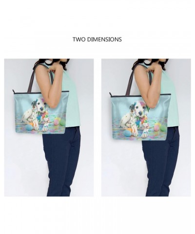 Womens Tote Bags A Funny Little Dalmatian Puppy Top Handle Satchel Work Handbags $13.44 Totes