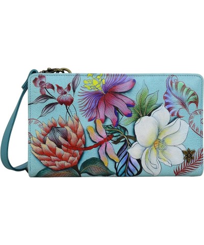 Organizer Wallet Crossbody-1149 Jardin Bleu $64.01 Crossbody Bags