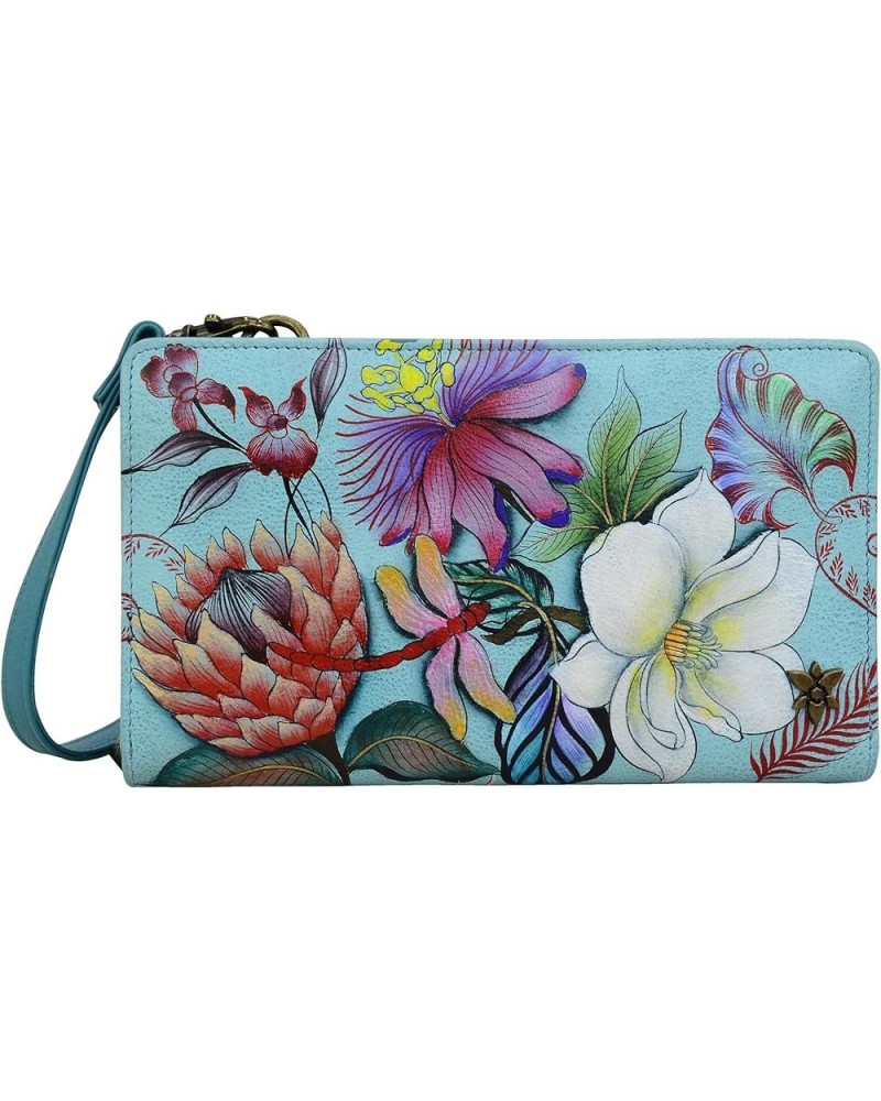 Organizer Wallet Crossbody-1149 Jardin Bleu $64.01 Crossbody Bags