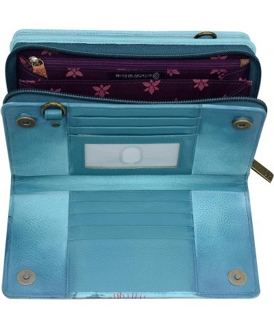 Organizer Wallet Crossbody-1149 Jardin Bleu $64.01 Crossbody Bags