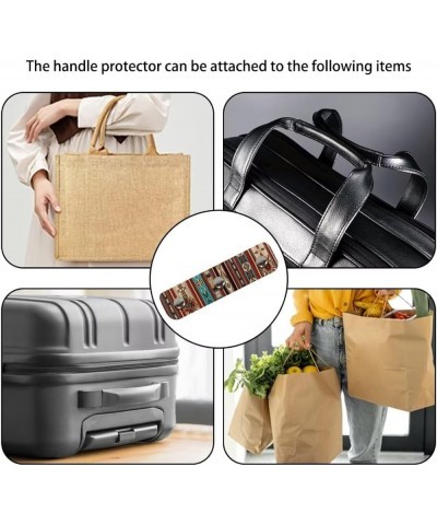 Floral Pattern Leather Luggage Handle Wraps for Women Soft 2pcs Tote Bag Purse Wallet Handle Grip Shopping Bag Hand Protector...