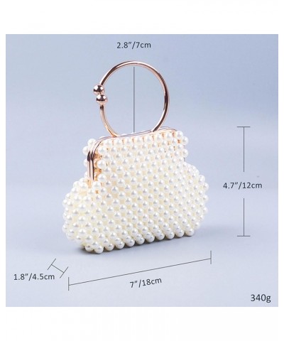 Luxury Pearl Purses Shoulder Bag for Women Pearl Bag Handmade Bags Women's Crossbody Beaded Clutch Evening Bag Wedding Party ...