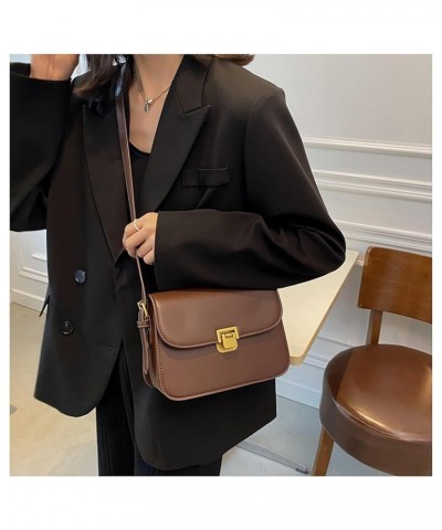 Women's Fashion Crossbody Bag - Vintage and Trendy Single Shoulder Square Bag Coffee $17.66 Shoulder Bags