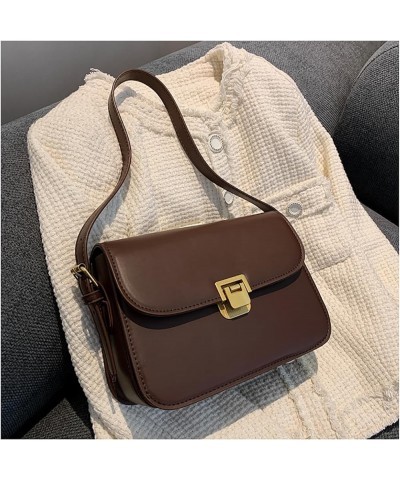 Women's Fashion Crossbody Bag - Vintage and Trendy Single Shoulder Square Bag Coffee $17.66 Shoulder Bags