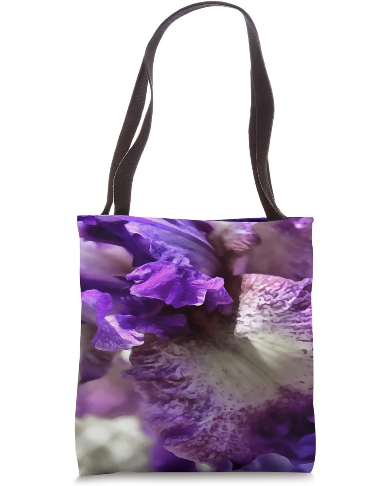 Striking Purple, Violet, and Mauve Iris Abstract Tote Bag $11.51 Totes