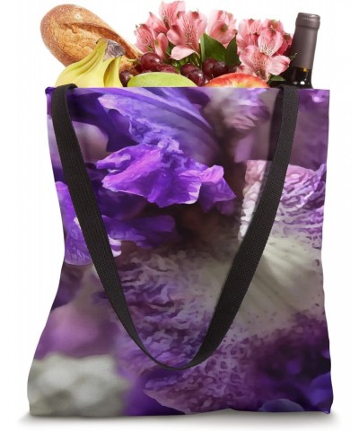 Striking Purple, Violet, and Mauve Iris Abstract Tote Bag $11.51 Totes