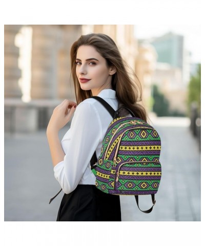 Holiday Holly Berry Woman Backpack Purse Quilted Anti Theft Travel Backpack Colored Ethnic Purple Yellow Green Small $20.27 B...